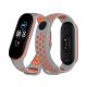 Szilikon szíj Xiaomi Mi Band 5-höz - szürke - narancs